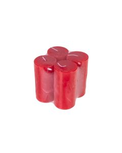 balthasar Zylinderkerze Rustico Rot, 4 Stück
