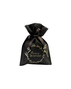 Rico Design Geschenktüte Merry Christmas 20 x 30 cm, Schwarz/Gold