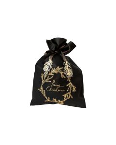 Rico Design Geschenktüte Merry Christmas 30 x 45 cm, Schwarz/Gold