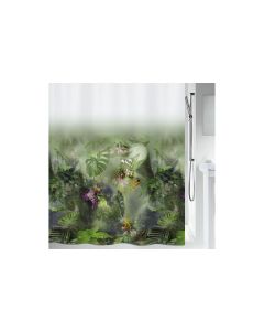 spirella Duschvorhang Jungle 180 x 200 cm Grün/Violett