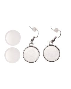 Glorex Ohrring Cabochon rund, 27 x 19 mm