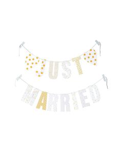 Rico Design Girlande Just Married 3 m, Mehrfarbig