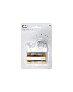 Rico Design Washi Tape Mirror Metallic Tape Set 6 Rollen, Gold/Silber