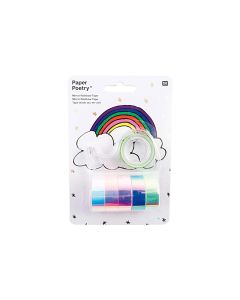 Rico Design Washi Tape Mirror Rainbow Set 6 Rollen