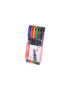 STABILO Folienstift OHPen universal S permanent 6 Stück, Mehrfahrbig