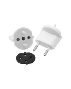Max Hauri Fixadapter SchuKo Konturenstecker – T11 IP44 mit Moosgummi
