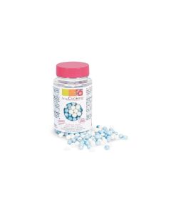 ScrapCooking Zuckerdekore Perlen weiss / blau 55 g
