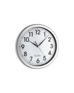 TFA Dostmann Funk-Wanduhr Corona Ø 30.8 cm, Silber
