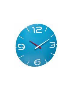 TFA Dostmann Funk-Wanduhr Contour Blau, Ø 35 cm