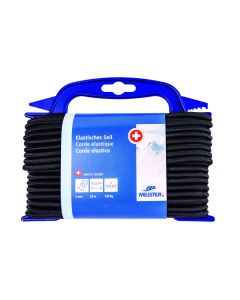 Meister Gummi-Spannseil Ø 6 mm, 20 m, 120 kg, Schwarz