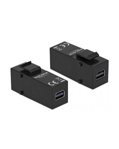 Delock Keystone-Modul Mini-Displayport – Mini-Displayport Schwarz