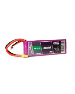 Hacker RC-Akku LiPo 3000 mAh 7.4 V 20C TopFuel ECO-X MTAG