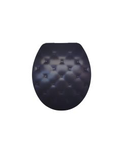 diaqua® Toilettensitz Lyon Black Sofa Absenkautomatik, Schwarz
