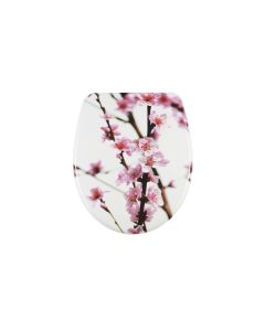 diaqua® Toilettensitz Nice Sakura Absenkautomatik, Weiss/Rosa