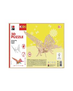 Marabu Holzartikel 3D Puzzle, Schmetterling