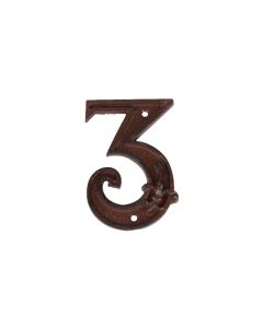 Esschert Design Hausnummer 3 aus Gusseisen