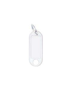 WEDO Schlüsselanhänger 18 mm mit Ring, Weiss, 100 Stück