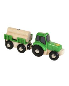 BRIO BRIO World Traktor mit Holz-Anhänger