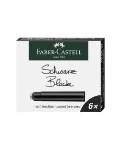 Faber-Castell Tintenpatrone Schwarz, 6 Stück