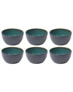 Bitz Snackschale 10 cm, 6 Stück, Schwarz/Grün