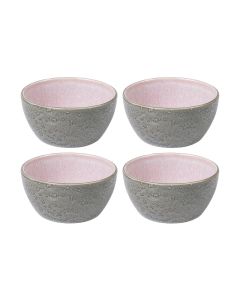 Bitz Snackschale 12 cm, 4 Stück, Grau/Hellpink