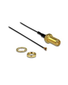Delock Antennenkabel RP-SMA zu MHF4, 20cm, zum Einbau