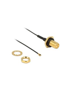 Delock Antennenkabel RP-SMA zu MHF 4 20cm, wassergeschützt