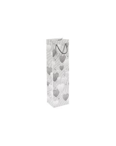 Goldbuch Flaschentasche  Silver Hearts Silber, 36 x 8 x 10 cm
