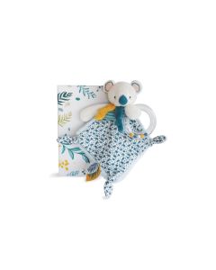 DouDou et compagnie Geschenkset Koala Rassel mit Schmusetuch 22 cm