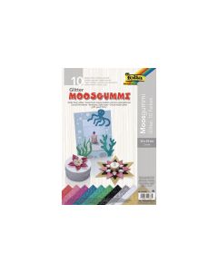Folia Moosgummi-Set 10 Stück, Mehrfarbig