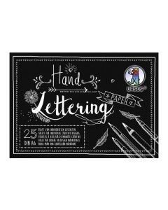 URSUS Zeichenblock Handlettering  A6, 210 g/m², 25 Blatt, Schwarz