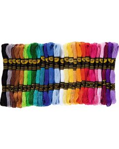 Folia Stickgarn Baumwolle, 52 Bündel à 8 m