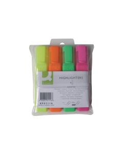 CONNECT Textmarker Q-Connect 4 Stück, Mehrfarbig