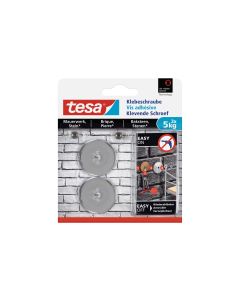 tesa Klebeschraube 5 kg für Mauern + Stein, rund
