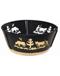 Heidi Cheese Line Fondue-Brotkorb Alpes Ø 25 cm Braun/Schwarz