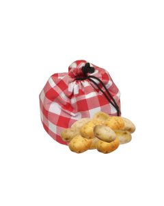 Heidi Cheese Line Kartoffelsack Vichy Rot/Weiss