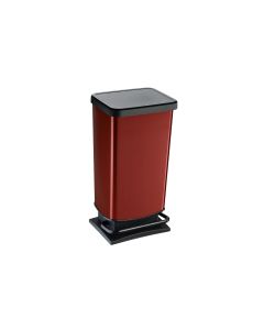 Rotho Treteimer Paso 40 l, Rot metallic