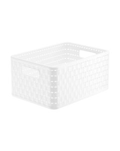 Rotho Aufbewahrungskorb Country 32.8 x 23.8 x 16 cm, Weiss