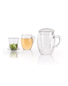 Creano Teetasse all-in-one 400 ml, 3 Stück, Transparent