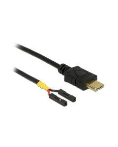Delock USB-Stromkabel 2x Pfostenbuchse USB C - Pinheader 0.5 m