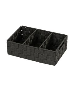 Wenko Aufbewahrungskorb Adria 32 x 21 x 10 cm, Schwarz