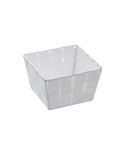 Wenko Aufbewahrungskorb Adria Mini Square 14 x 14 x 9 cm, Weiss