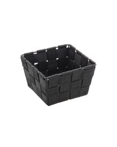 Wenko Aufbewahrungskorb Adria Mini Square 14 x 14 x 9 cm, Schwarz