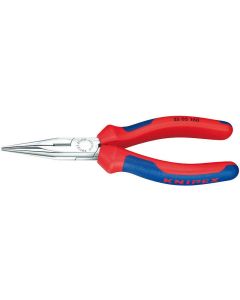 Knipex Flachrundzange mit Schneide verchromt