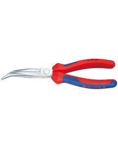 Knipex Flachrundzange mit Schneide verchromt 40°