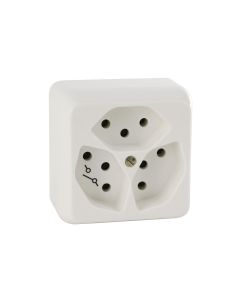 Mica AP-Steckdosen 3x T13  schaltbar