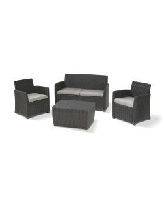 AlliBERT Mia Lounge Set (Corona) inkl. Kissenbox graphit