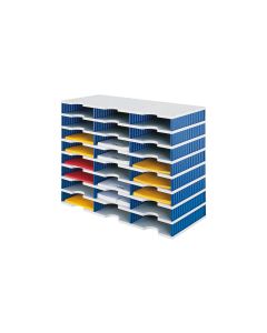 Styro Dokumentenablage styrodoc trio Blau, 24 Fächer
