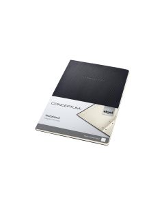 Sigel Notizblock A4 120 Blatt, Liniert, Schwarz