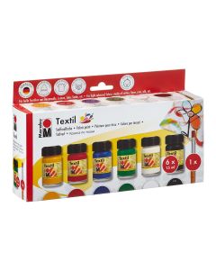 Marabu Textilfarbe Textil Starter Set, mehrfarbig
